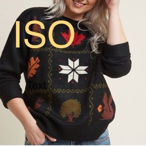 ISO Pepaloves Seasons Sweater Autumn Fall Winter Black Sweater ISO